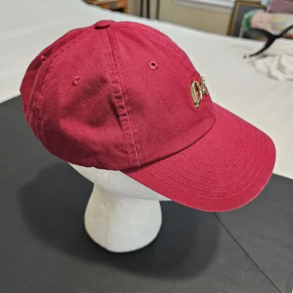 Official DOPE Brand Script Logo Strapback Hat Baseball Cap Red - Picture 2 of 7